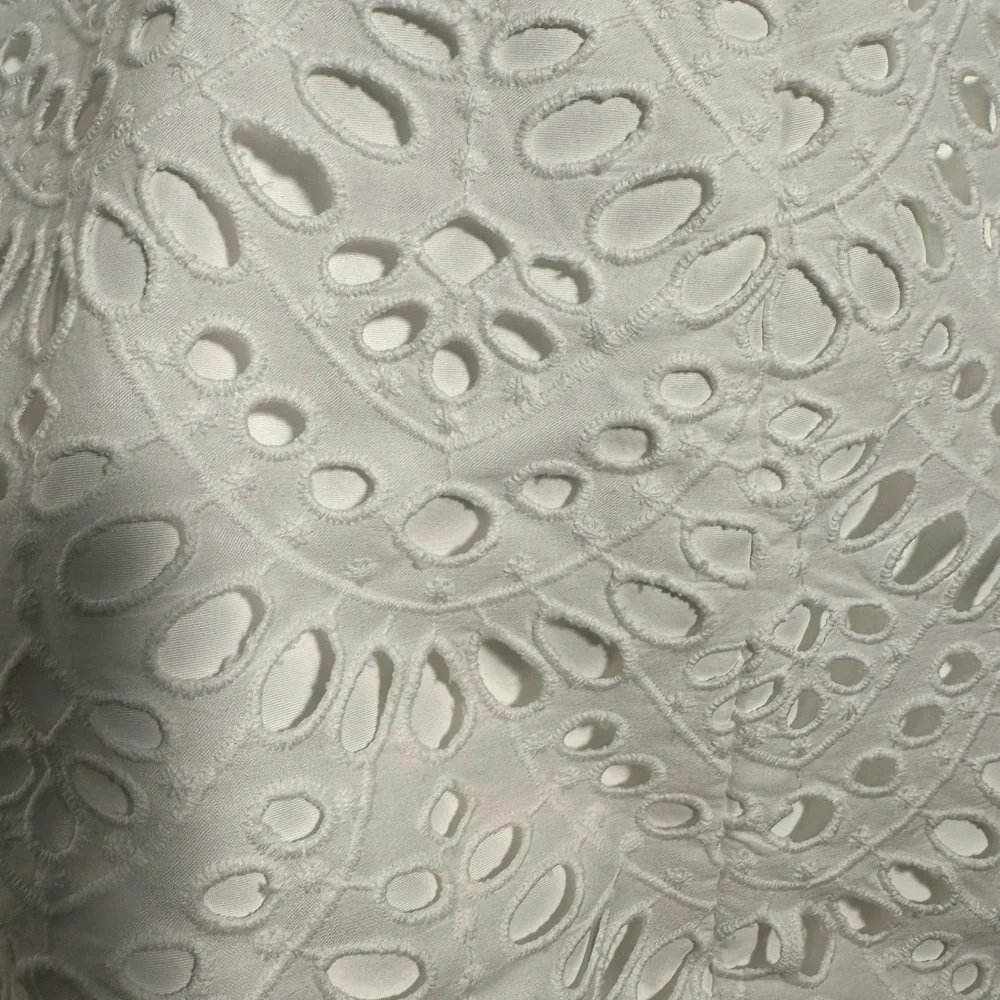 Alice + Olivia White Strapless Fit & Flare Eyelet Lace Mini Dress - Picture 7 of 13